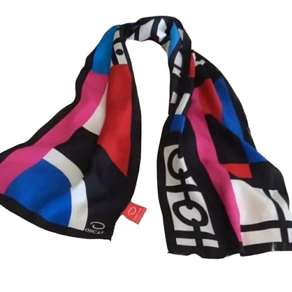 OSCAR de la RENTA 100% silk scarf - Picture 1 of 11